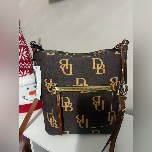 NWT Brown Dooney And Bourke Monogram Ridley Women's Shoulder Bags - Picture 16 of 16